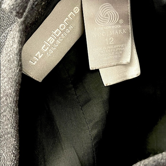 Liz Claiborne Collection Wool Gray High-Waisted Trousers - Picture 15 of 16